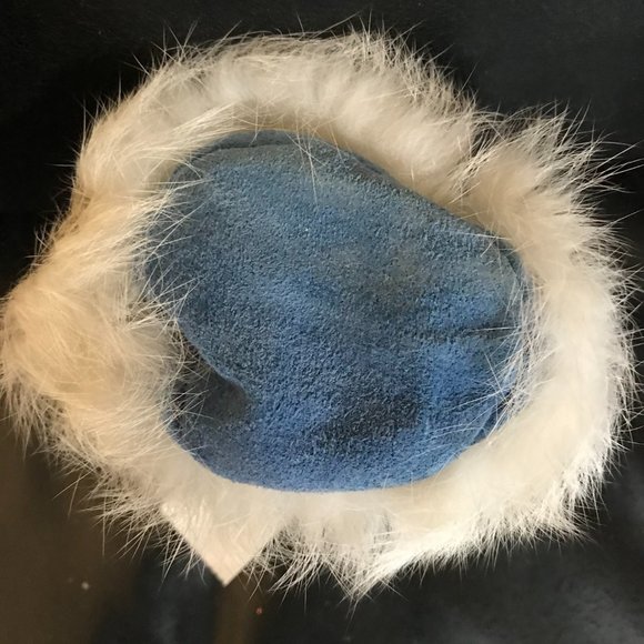 Vintage TILLEY blue Suede leather drawstring pouch - Picture 3 of 8